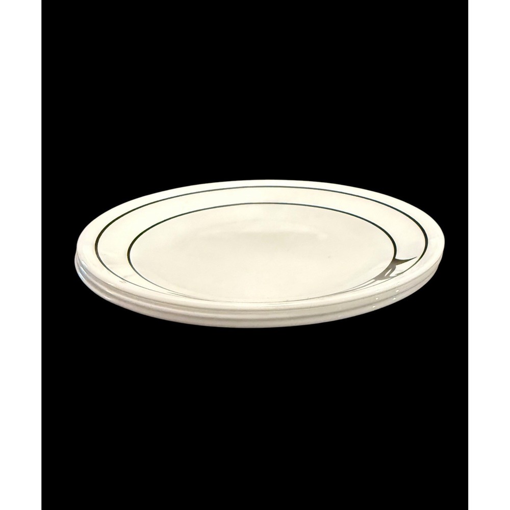 Corelle Lyrics Black (3) Replacement Plates 6-3/4" White Black Leaves Bread - Picture 3 of 5
